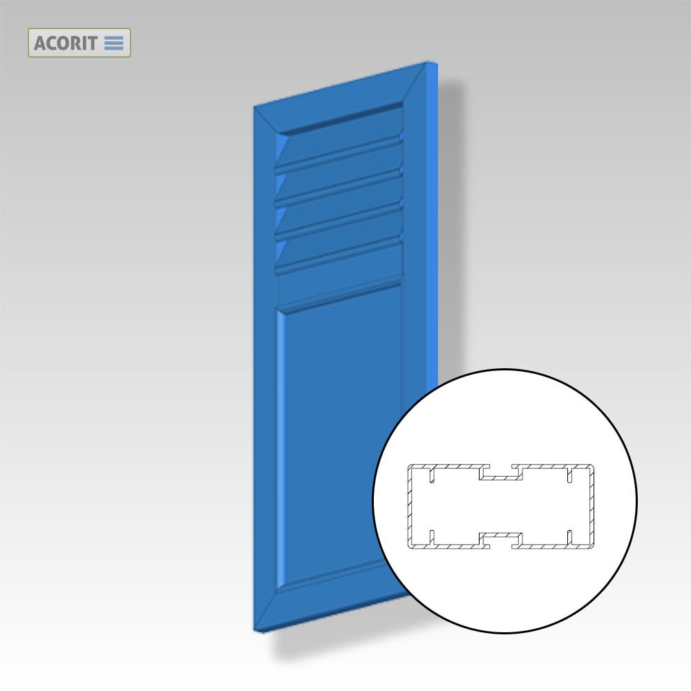 Klappfensterladen ACORIT FL 98 B-VARIO (feste Lamellen, kombiniert mit fester Blechfllung)