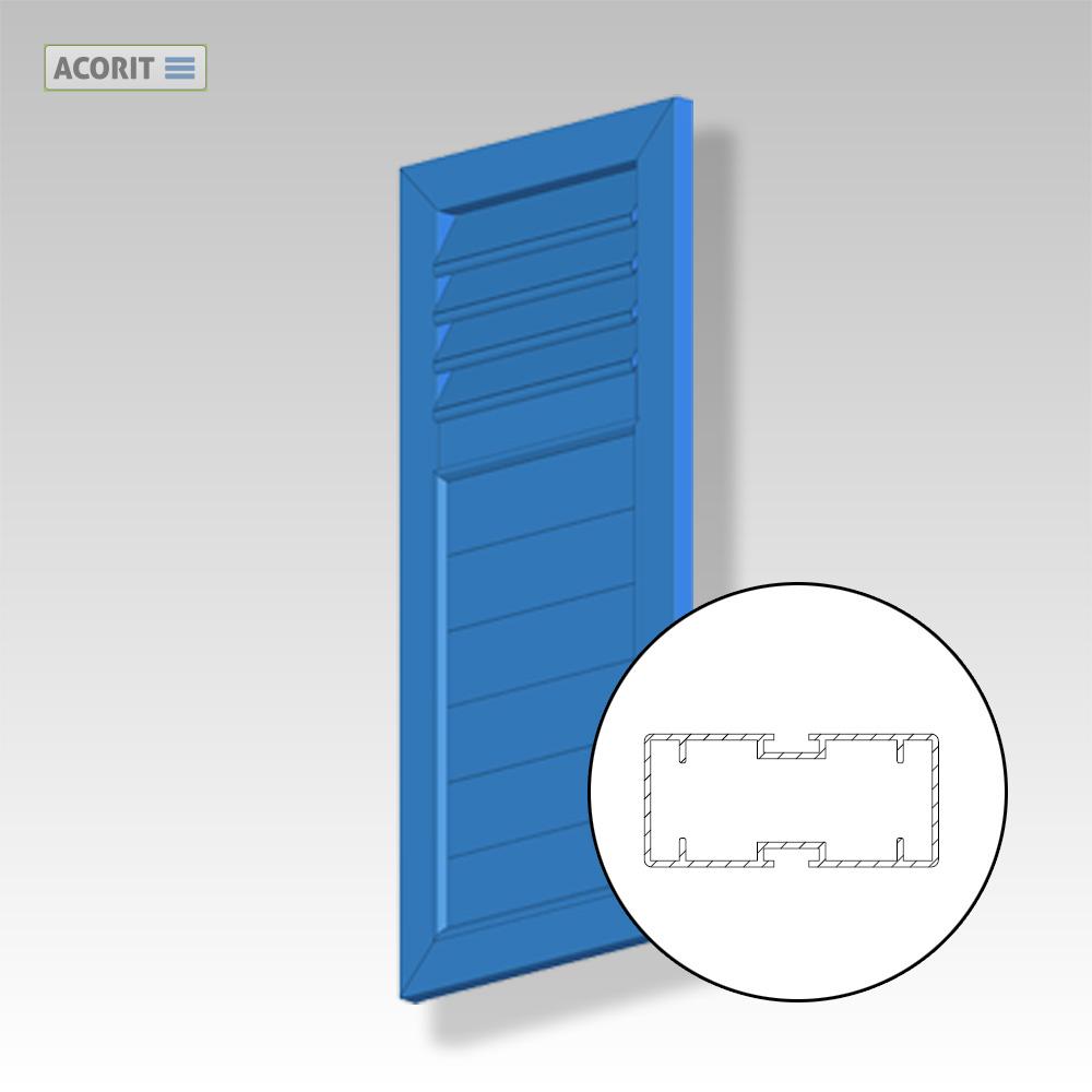 Klappfensterladen ACORIT FL 98 P100-VARIO (mit fester Lamellen- und Paneelfllung)